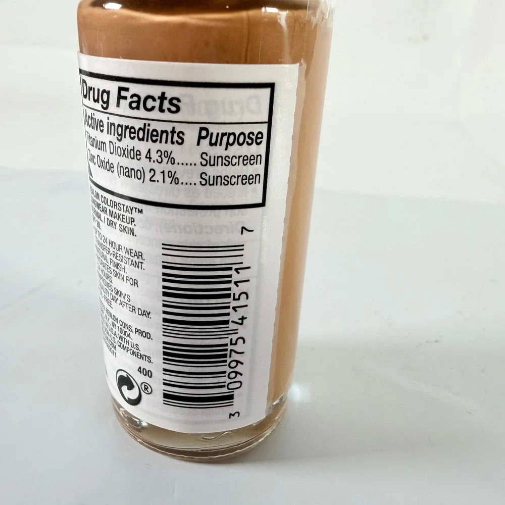 Revlon ColorStay Liquid Foundation 400 Mahogany Normal‎ Dry Skin SPF 20 New